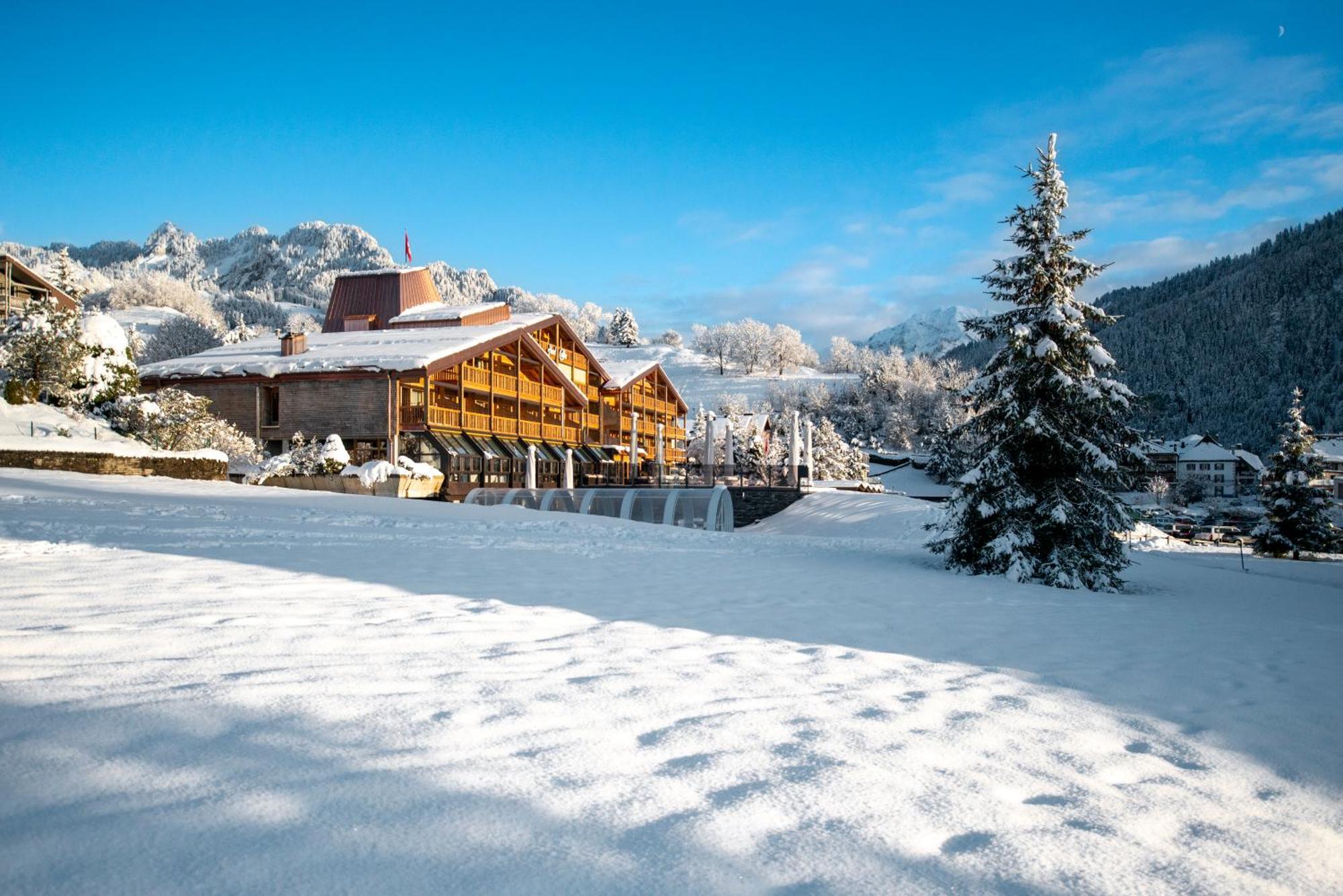 Hotel Cailler & Bains De La Gruyere Charmey Bagian luar foto